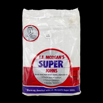 VTG NOS JE Morgan Super Long Johns Thermal Underwear sz 2XL XXL NWT USA MADE - Image 1 of 2