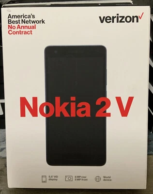 ⚡️Nokia 2 V- Blue,Silver (Verizon)  🆕 Open Box - Sim Card Not Included ⚠️ - Image 1 of 4