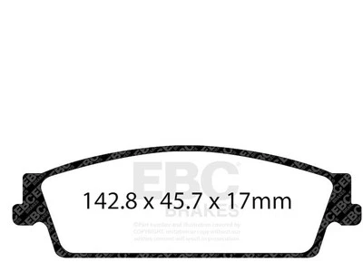 Juego de pastillas de freno traseras para Chevrolet Suburban 2015-2020 EBC 84118CSHT 2016 2017 2018 Foto 1 de 4