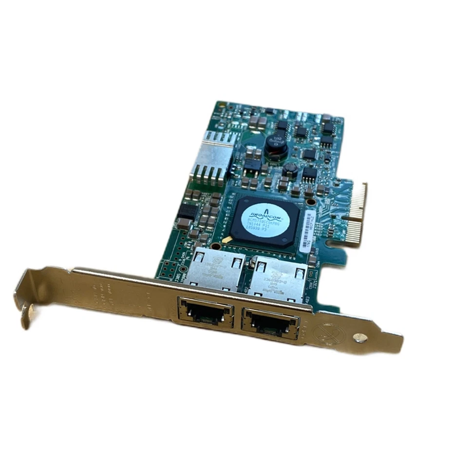 Dell BroadCom 0G218C NetXtreme II Dual-Port Netzwerk Karte GbE PCIe x4 #R8-F6 - Bild 1 von 1