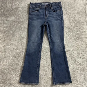 American Eagle Jeans Damen Größe 12 Kick Boot Stretch helle Waschung blau Denim - Bild 1 von 9