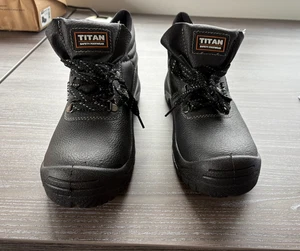Chukka Sicherheitsarbeitsstiefel Schuhe Leder Stahlkappe & Zwischensohle Größe 5 - Bild 1 von 3