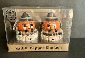 Johanna Parker Halloween Herbst Thanksgiving Truthahn Salz & Pfefferstreuer Set NEU - Bild 1 von 4