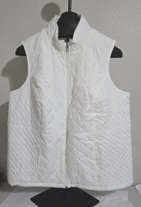 Nice comfy White Croft Barrow Size 2X Quilted and Fleece Lined Vest w/Pockets - Picture 1 of 17