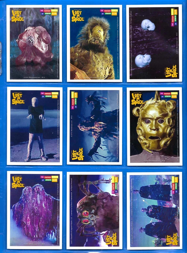 LOST IN SPACE STICKER SET THE FANTASY WORLDS OF IRWIN ALLEN  ALL 9 STICKERS - Image 1 of 1