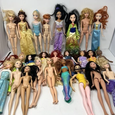 Disney Princess Doll Cinderella Snow White Jasmine Mulan Ariel Elsa Mixed Lot - Image 1 of 4
