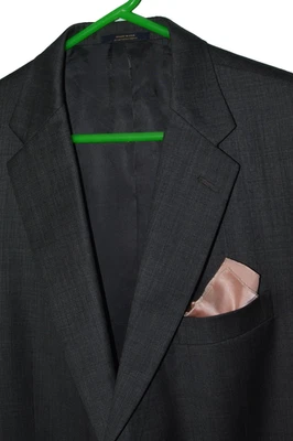 (2Pc Suit 46R) HART SCHAFFNER MARX Gold Trumpeter Men's Gray Wool 34x30.5 - Image 1 of 4