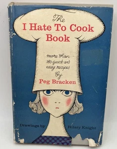 Ich hasse es zu kochen Kochbuch Peg Bracken 180 schnelle einfache Rezepte 1960 HC DJ Vintage - Bild 1 von 19
