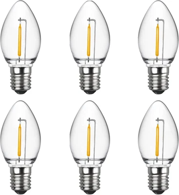 C7 LED Night Light Bulbs Warm White E12 Base Shatterproof Replacement 6 Pack  - Image 1 of 4