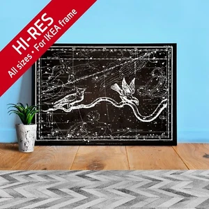 Constellations, 1820 — póster de astronomía vintage, póster retro vintage - Imagen 1 de 12