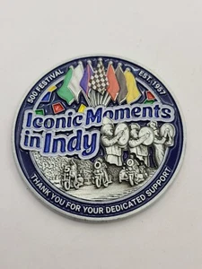 Iconic Moments in Indy INDIANAPOLIS 500 Festival Medallion Token Coin 2" - Picture 1 of 4