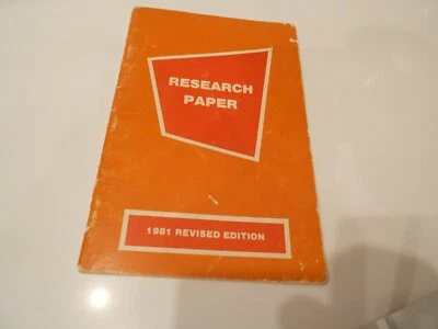 1981 REVISED EDITION  RESEARCH PAPER PAPERBACK KENNETH PUBLISHER VERY GOOD - Image 1 of 4