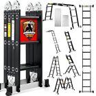 Bryner 12 Ft Ladder  7-in-1 Multi-Purpose Aluminium Extension Ladder 530lbs