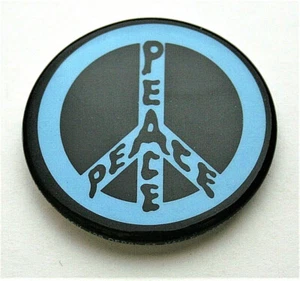 Anti War Blue Peace Sign Symbol 1970s Button Pin NOS New Original - Picture 1 of 3