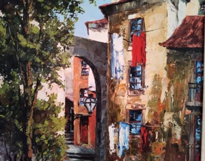 Original Oil Painting Portuguese Artist Lucas Teixeira Signed Impressionist x - Picture 1 of 5