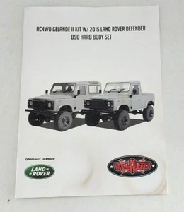 RC4WD Gelande II Land Rover Defender D90 Owners Manual - Picture 1 of 3