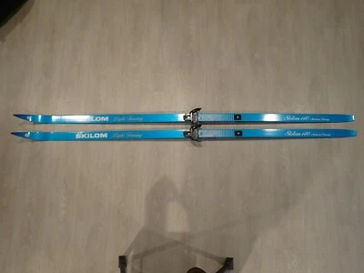 Vintage Skilom Dobbelbox Light Touring Cross Country Skis 200cm 3 Pin Bindings  - Image 1 of 4