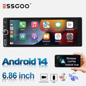 6.86" Apple Carplay Autoradio 1 DIN GPS Navi Android Auto RDS USB Mit Bildschirm - Bild 1 von 16