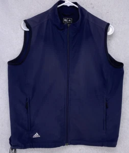 Adidas Golf Vest Women Large Dark Blue Full-Zip Climaproof Wind - Picture 1 of 9