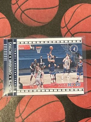 2021-22 NBA Hoops Karl Anthony Towns Lights Camera Action #5 Timberwolves - Image 1 of 2