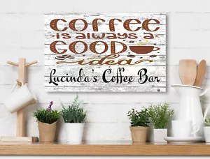 Coffee Bar SIgn Decoration Kitchen Wall Decor Coffee Drinker Gift Idea Christmas - Picture 1 of 5