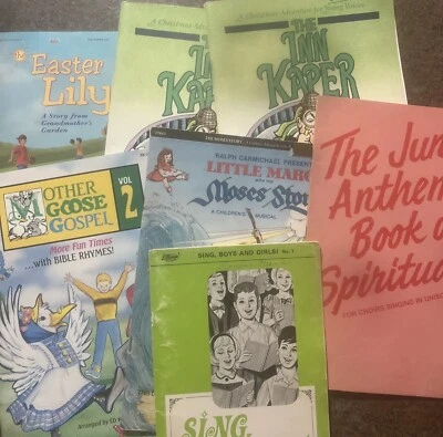 Lot Vintage Christian Choir Children Sheet Music Books 50’s-80’s - Image 1 of 4