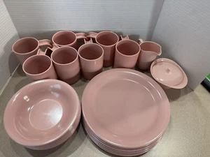 MCM Pink Melamine 22 Piece Dishset CS4R - Picture 1 of 11