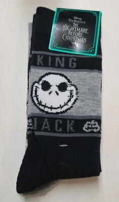 Disney Nightmare Before Christmas Jack Skellington Crew Socks 2 Pairs Sz 6.5 -12 - Image 1 of 4