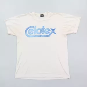 Camiseta de trabajo delgada de papel vintage de los 90 para hombre grande madera Celotex descolorida grunge suave - Imagen 1 de 11