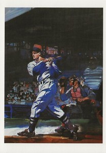 Postcard Jim Campbell "Untitled" 1985 Baseball Player Art MINT