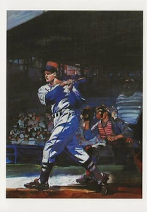 Postal Jim Campbell "Sin título" 1985 jugador de béisbol arte como nuevo - Imagen 1 de 1