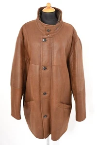 US5352 MEN`S LAMBSKIN FUR JACKET CHRIST SHEARLING SHEEPSKIN LEATHER COAT 2XL - Picture 1 of 21