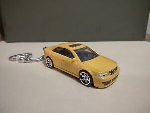 3D B5 Audi S4 yellow CUSTOM KEYCHAIN key keyring ornament 1/64 hot wheels