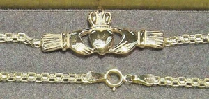 Brandneu 14kt massiv Gold plattiert #736 10" Fußkettchen - Bild 1 von 2