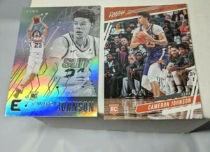 Lot (2) 2020-21 Panini NBA Cameron Johnson Rookie Card RC Phoenix Suns - Picture 1 of 2