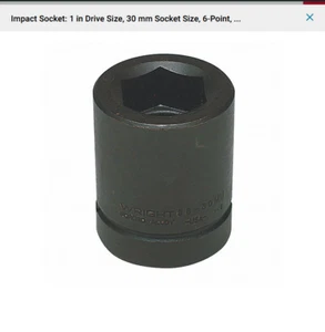 Impact Socket: 1 in Drive Size, 30 mm Socket Size, 6-Point, Std, Black Oxide - Bild 1 von 1