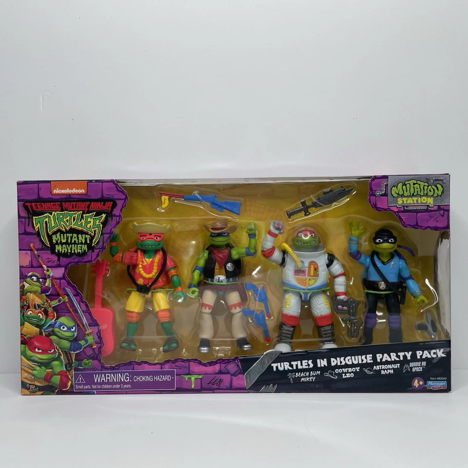 TMNT Mutant Mayhem Turtles in Disguise Party Pack Action Figures Playmates 2023 - image 1 of 4