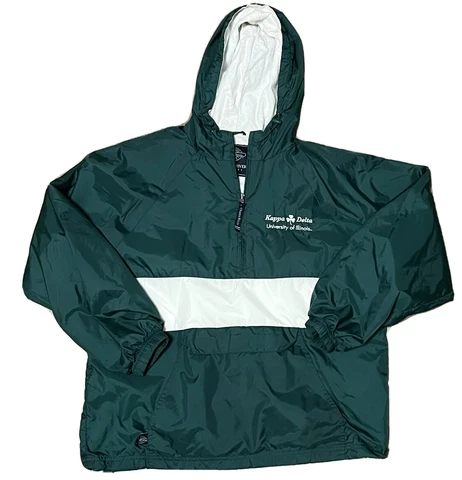 Kappa Delta sorority University of Illinois Womens windbreaker green small Cover