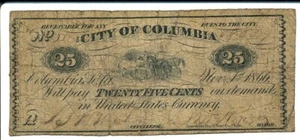 City of Columbia 25c Columbia, SC Nov 1, 1866 - Bild 1 von 1