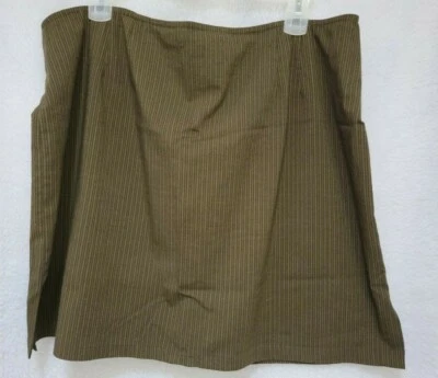 Saia Venezia Jeans Feminina Tamanho 24 24W Verde Acastanhado Listrada Branca - Imagem 1 de 4