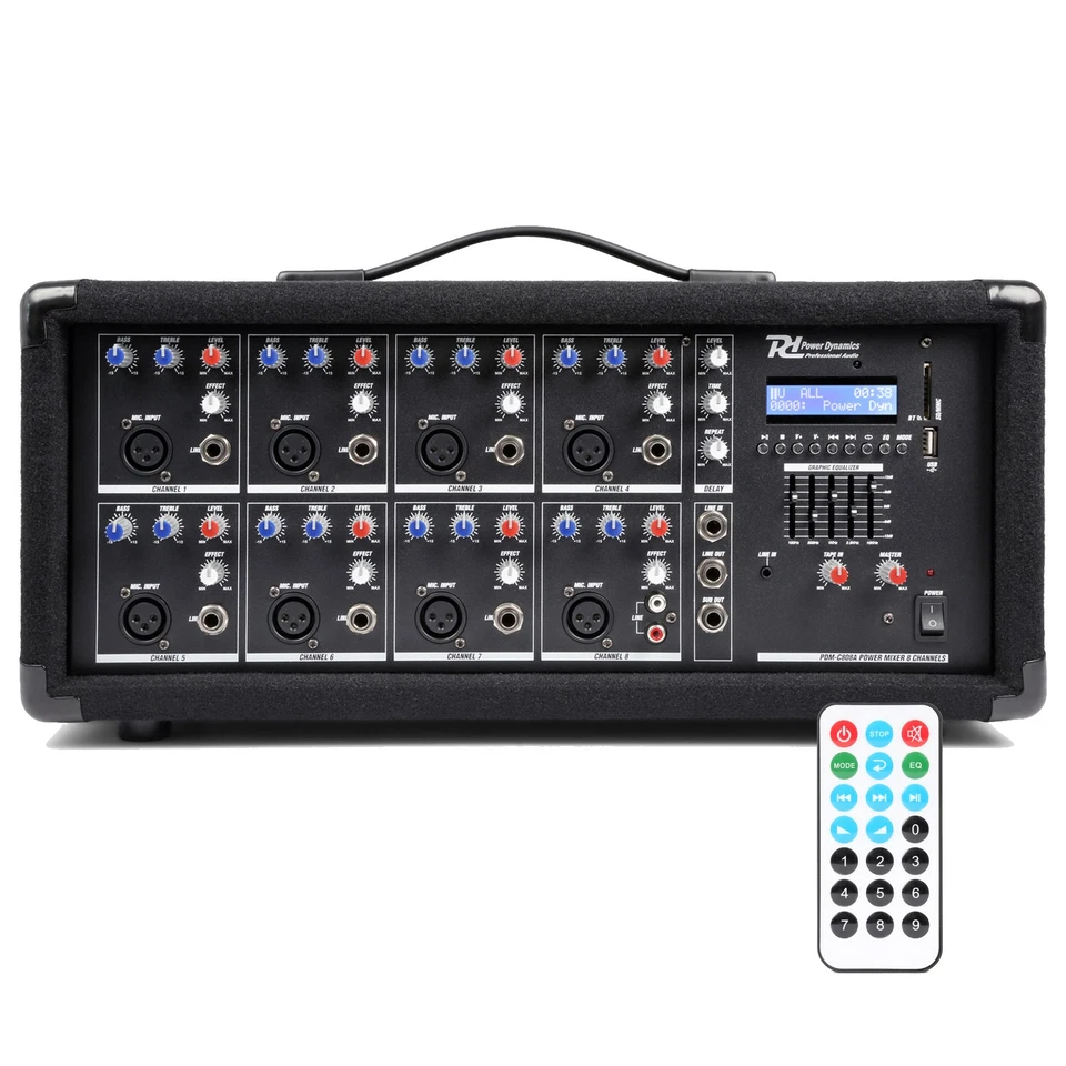 Power Dynamics PDM-C805A 8-Channel Mixer Amplifier 800W PA System Live Sound - Image 1 of 4