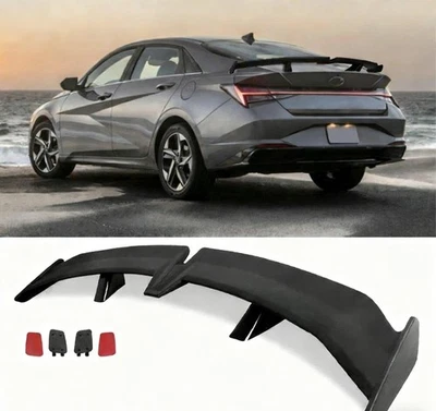 For Hyundai Elantra 54" Rear Trunk GT PRO Style Sport Spoiler Wing Matte Black Foto 1 de 4