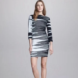 Diane Von Furstenberg Dvf Ruri Flames Print 100% Silk Jersey Dress Sz 10 $365 - Picture 1 of 10