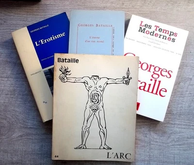 GEORGES BATAILLE LOT 4 OUVRAGES EROTISME AMOUR ETRE MORTEL  ARC TEMPS MODERNES - Photo 1/4
