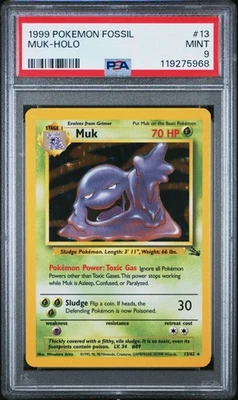 1999 POKEMON FOSSIL #13 MUK-HOLO PSA 9 MINT - Image 1 of 2