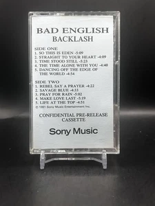 Bad English - Backlash / Cassette /John Waite, Neal Schon/Promo/Pre-release - Picture 1 of 5