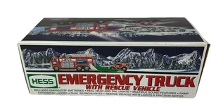 Classic HESS COLLECTIBLE - 2005 EMERGENCY TRUCK W\ RESCUE Vehicle NEW IN BOX - Bild 1 von 7