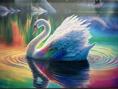 Rompecabezas de madera Mys Aurora cisne jugando en el agua 200 piezas sellado Foto 1 de 4