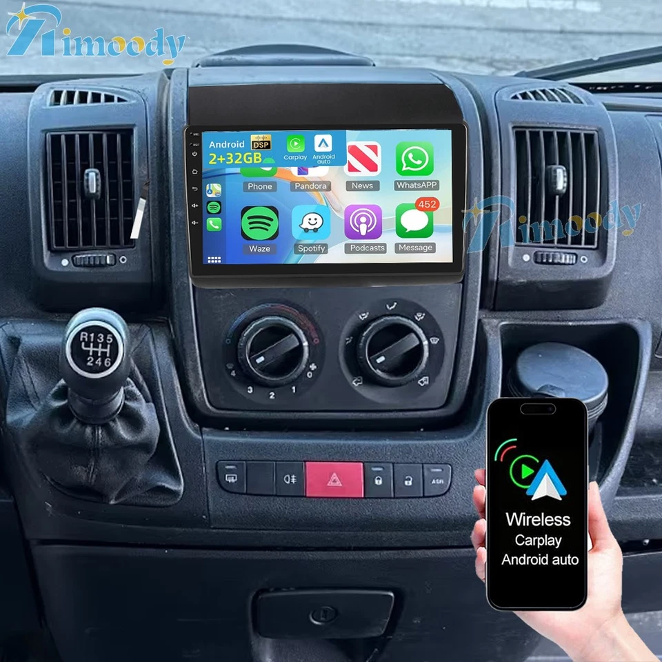 9" Für Fiat Ducato Citroen Jumper Peugeot Boxer Android 15 Carplay Autoradio GPS - Bild 1 von 4