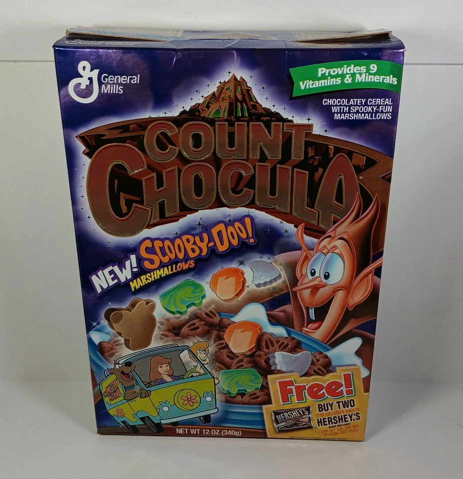 Vtg COUNT CHOCULA Scooby-Doo! Empty Cereal Box General Mills 1999 FAST SHIPPING! - Image 1 of 4